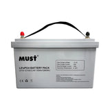 Bateria Must 12V 100Ah LifePO4 1.2kWh