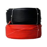 Kit Cabo Solar Fotovoltaico 6mm² – Vermelho + Preto | 2 Rolos de 100m