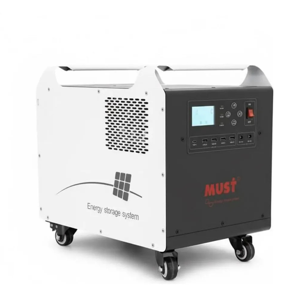 Estação de Energia Solar Portátil MUST HBP18 Series 3000W | Inversor Senoidal Puro com MPPT Integrado