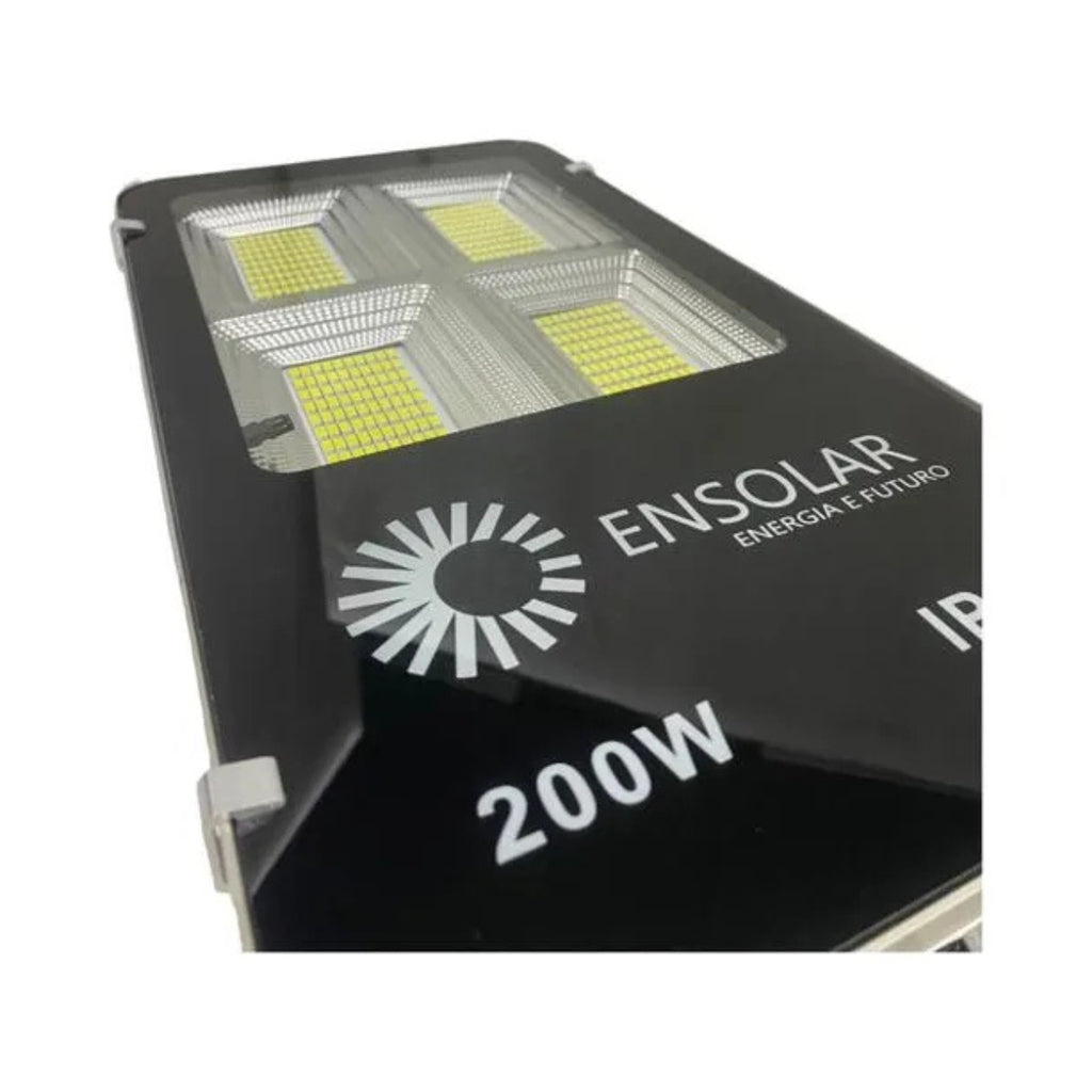Luminária Solar para Poste 200 W com Bateria de Lítio 20 Ah 3,2 V – Luz Branco Frio