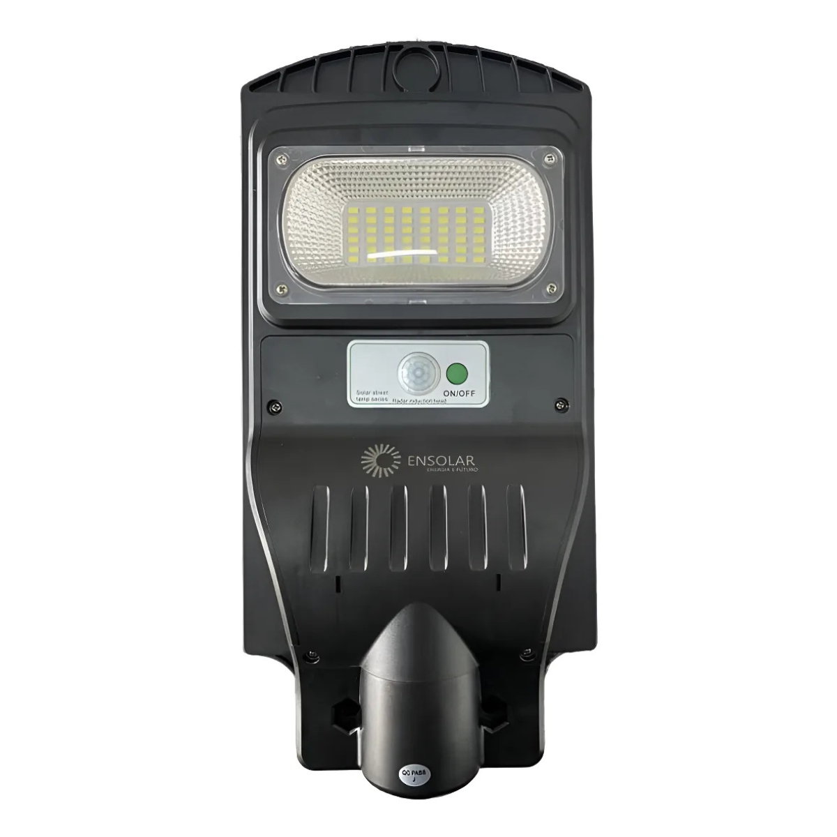 Luminária Refletor Led Solar 30w - Bateria Lítio Preto Branco-frio