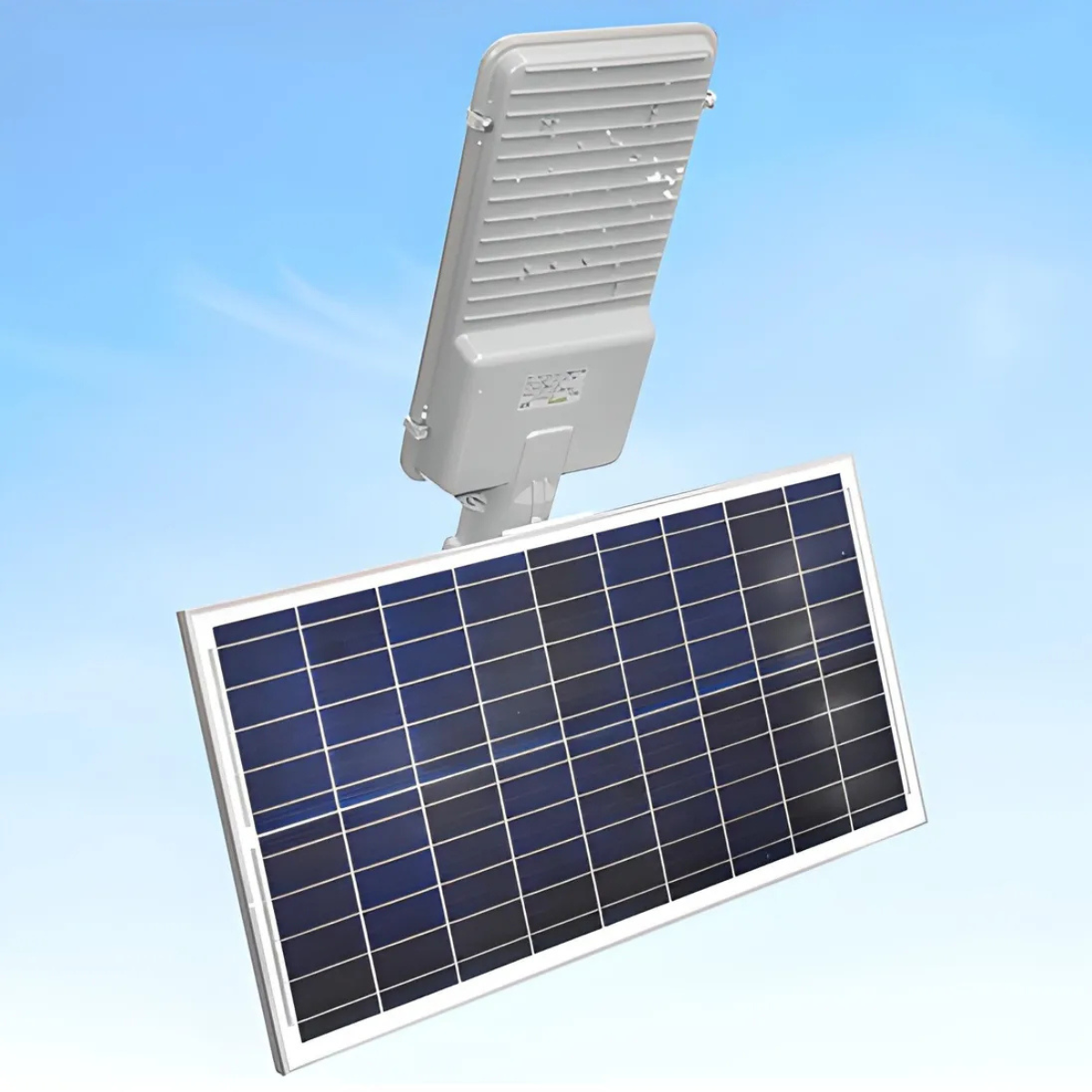 Luminária 300w Solar Led Bat 25 Mah Litio C/ Placa 35w Estrutura Branco 3.2