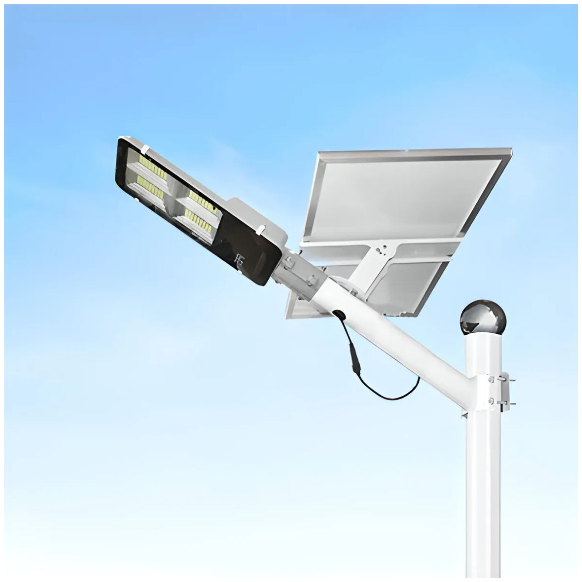 Luminária Solar para Poste 200 W com Bateria de Lítio 20 Ah 3,2 V – Luz Branco Frio