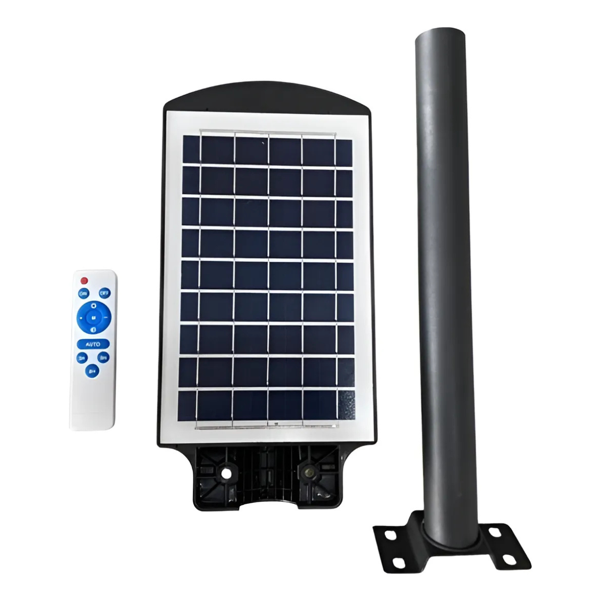 Luminária Refletor Led Solar 30w - Bateria Lítio Preto Branco-frio