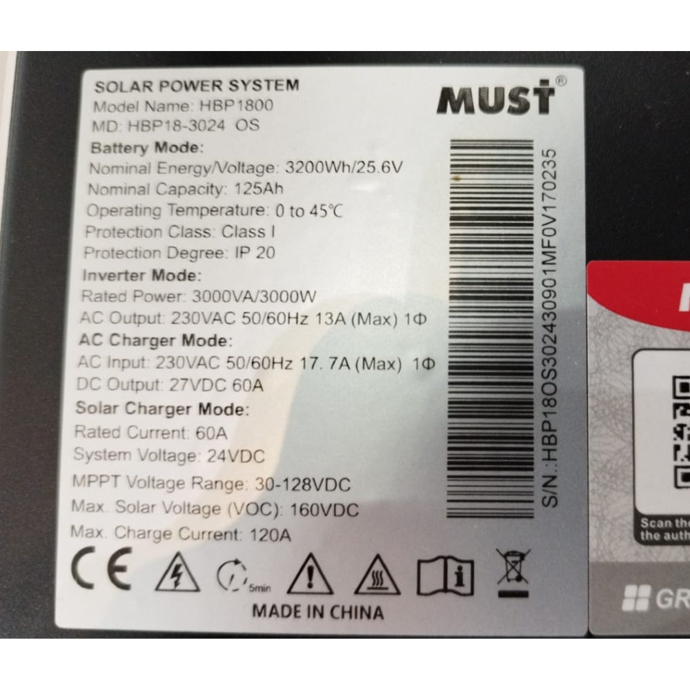 Gerador de Energia Portátil 3.000 Wh 25,6 V com Bateria de Lítio