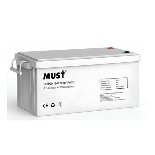 Bateria de Lítio MUST LPI15-24300 25,6V 300Ah LiFePO₄