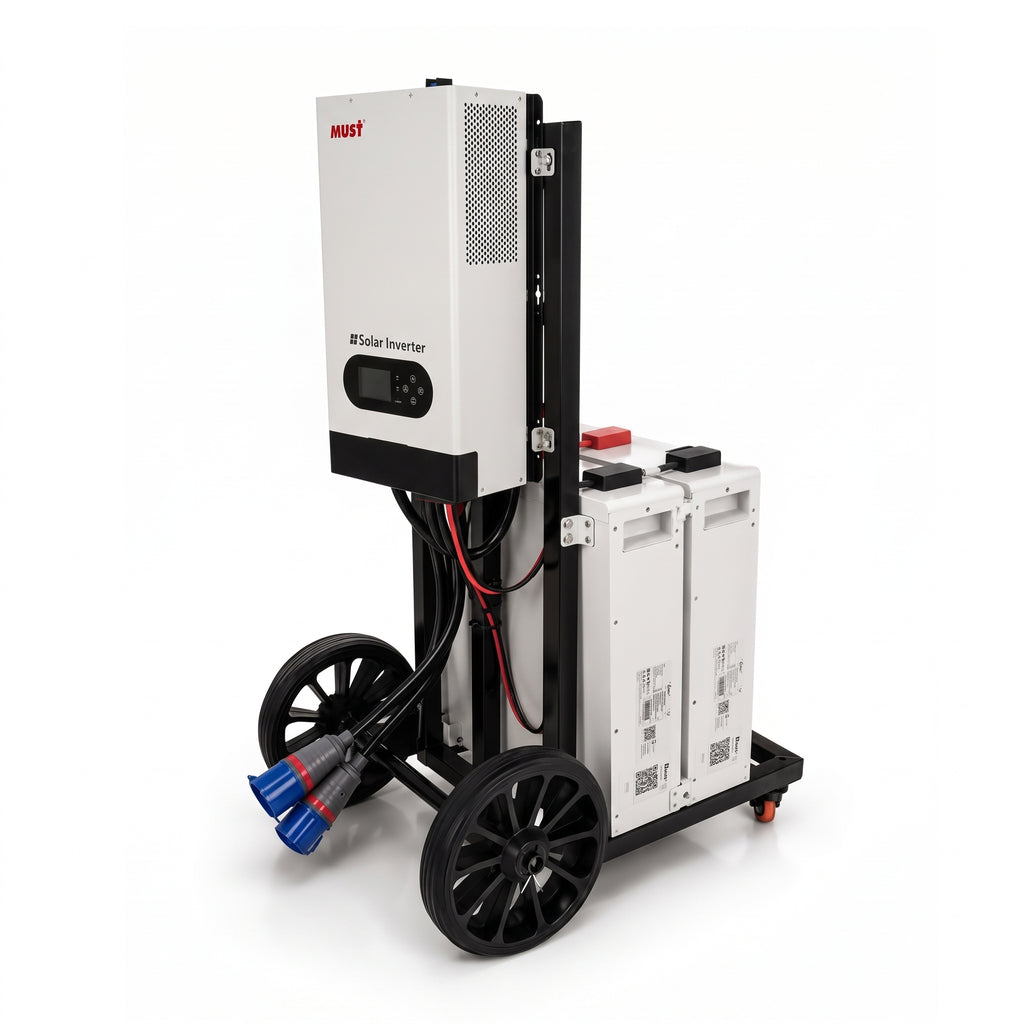 Kit Carrinho Solar MUST 5000W + Bateria MUST LP16-48100 5,12kWh - 220V