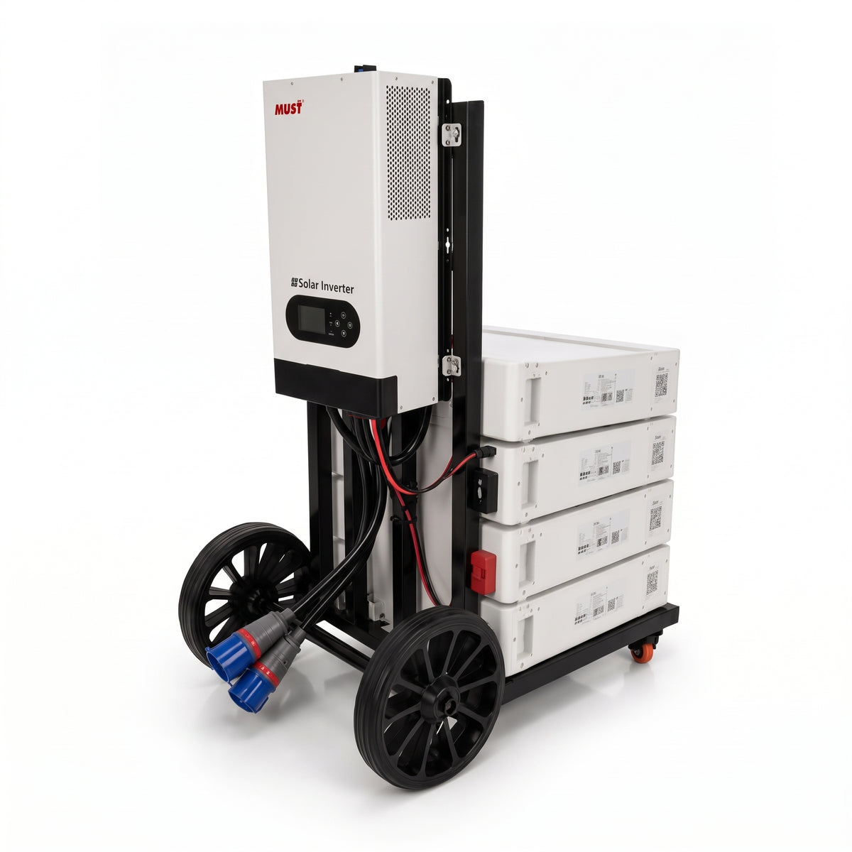 Kit Carrinho Solar MUST 5000W + Bateria MUST LP16-48100 5,12kWh - 220V