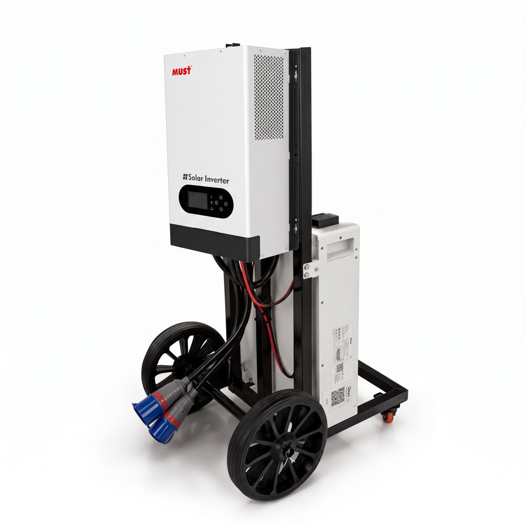 Kit Carrinho Solar MUST 5000W + Bateria MUST LP16-48100 5,12kWh - 220V