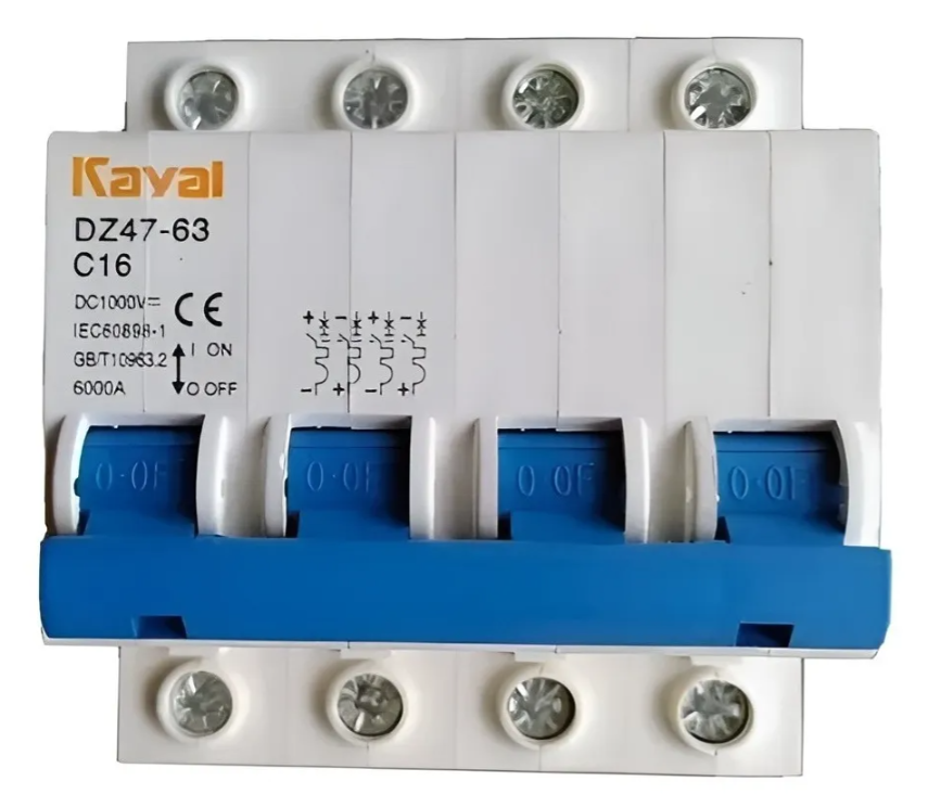 Disjuntor Solar Dc- 4 Polos 1000v 16a - Energia Solar Kayal