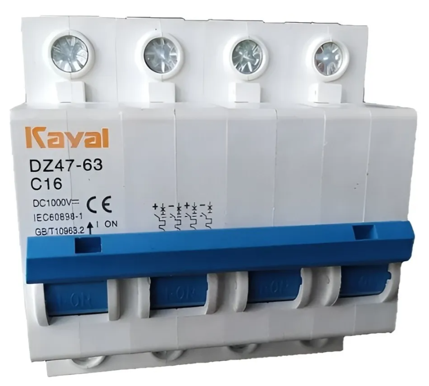 Disjuntor Solar Dc- 4 Polos 1000v 16a - Energia Solar Kayal
