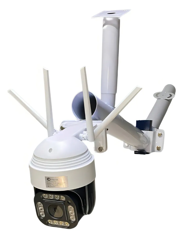 Câmera Segurança Bat Solar 30a Wifi Ip65 Hd 12v C/ Placa 40w Cor Branca