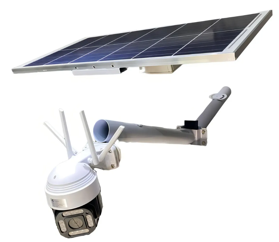 Câmera Segurança Bat Solar 30a Wifi Ip65 Hd 12v C/ Placa 40w Cor Branca