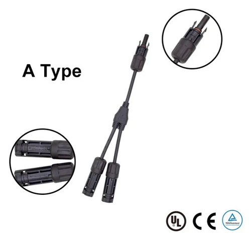 Conector Mc4 Y 2x1 Via Duplo P/ Ligação Paralelo Painel Par