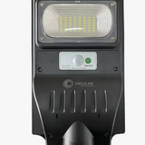 Luminária Refletor Led Solar 30w - Bateria Lítio Preto Branco-frio