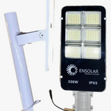 Luminária 300w Solar Led Bat 25 Mah Litio C/ Placa 35w Estrutura Branco 3.2