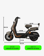 Scooter Elétrica FZK POWER 800W • 72V 27Ah • Autopropelida • Até 90km