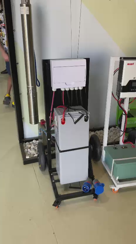 Kit Carrinho Solar Off-Grid INVERSOR FELICITY 4kW + Bateria MUST 24V 300Ah 7,68kWh